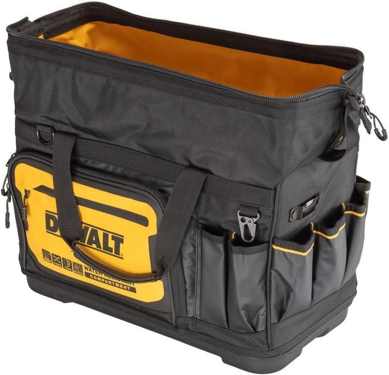 Alt view image 4 of 5 - DEWALT Tool Bag, Water Resistant, Hard Bottom, 20-inch, Professional Tool Tote with Organization