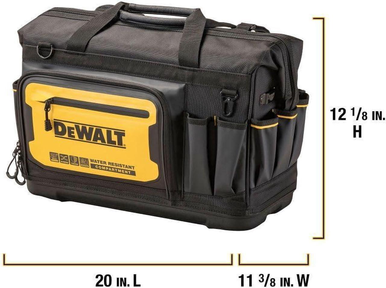 Alt view image 2 of 5 - DEWALT Tool Bag, Water Resistant, Hard Bottom, 20-inch, Professional Tool Tote with Organization