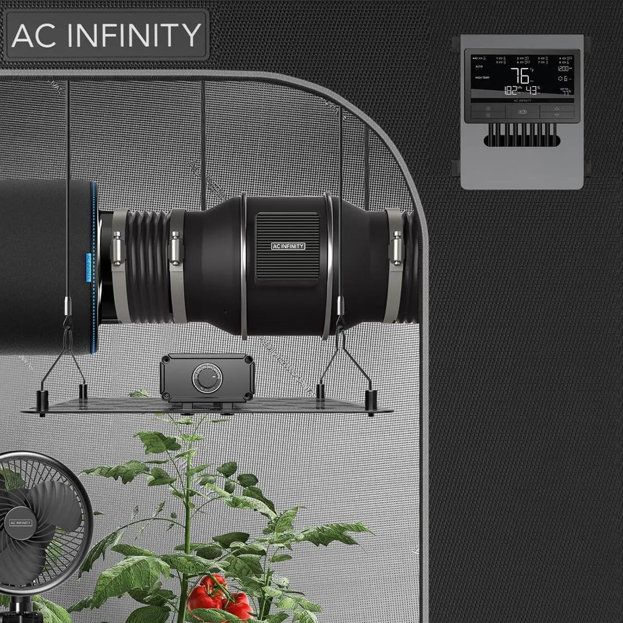Alt view image 7 of 7 - AC Infinity Controller 69 PRO+, Smart Environmental Controller 8-Port with Temp, Humidity, VPD, Timer, Cycle, Schedule Controls, for Grow Tent Cooling Ventilation Lighting (Bluetooth + WiFi, 8-Port)