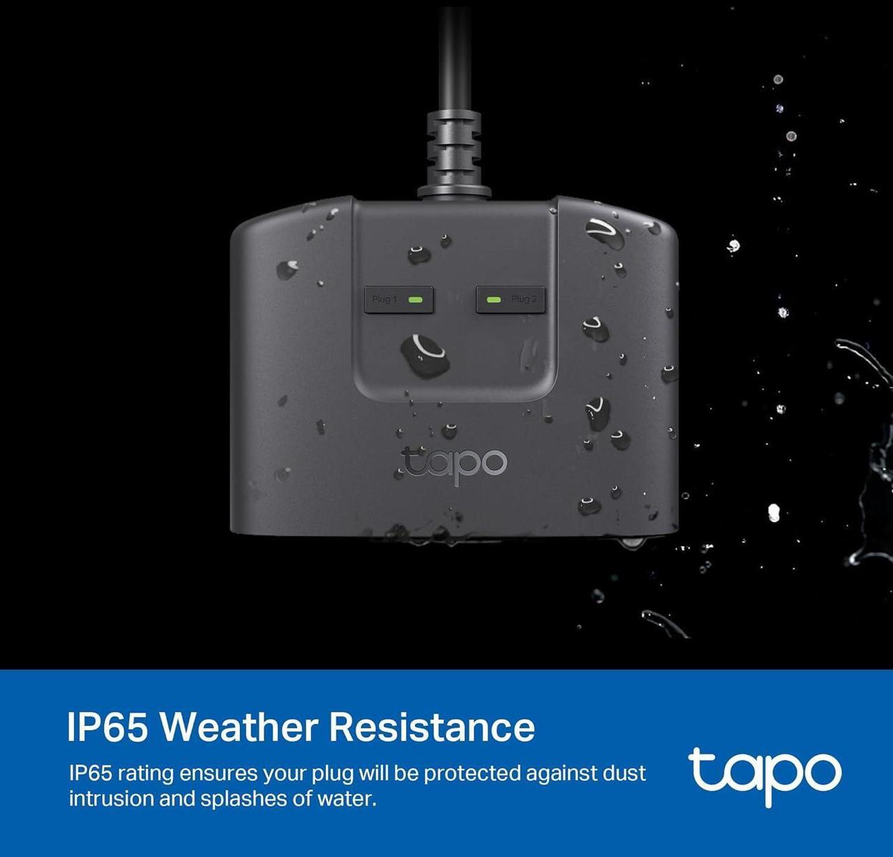 Alt view image 5 of 7 - TP-Link Tapo Matter Outdoor Smart Plug, 2 Individual outlets, IP65 Weather Resistance, Works with Apple Home, Alexa, Google Home, Long Wi-Fi Range, 2.4G Wi-Fi Only, ETL Certified