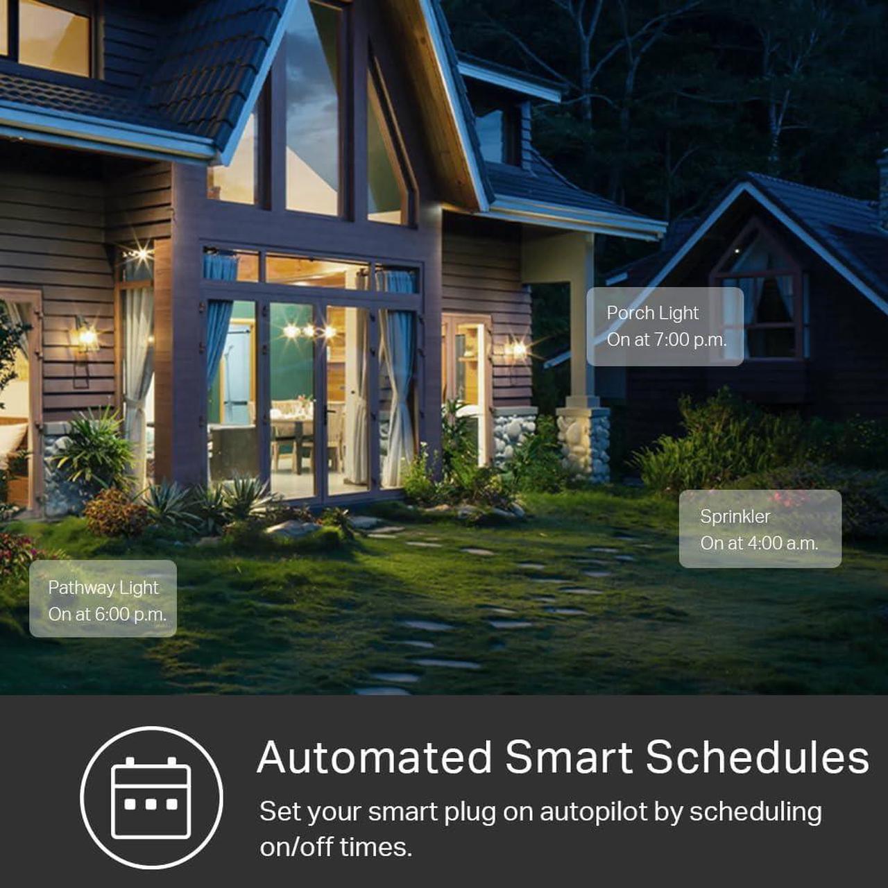 Alt view image 5 of 7 - Kasa Matter Smart Outdoor Plug, Dual Outlet, IP64 Weather Resistance, Works with Apple HomeKit, Amazon Alexa, Google Home, SmartThings, 15A/1800W Max, ETL Certified, 2.4G Wi-Fi Only