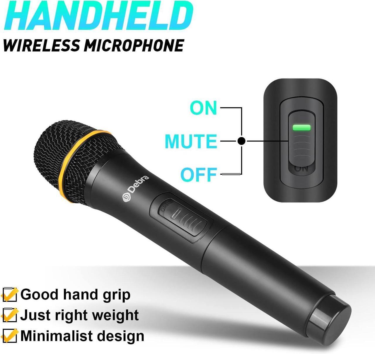 Alt view image 4 of 7 - UHF 8 Channel Wireless Microphone System with Cordless Handheld Lavalier Headset Mics, Metal Receiver, Ideal for Karaoke Church Party (4 Handheld & 4 Bodypack)