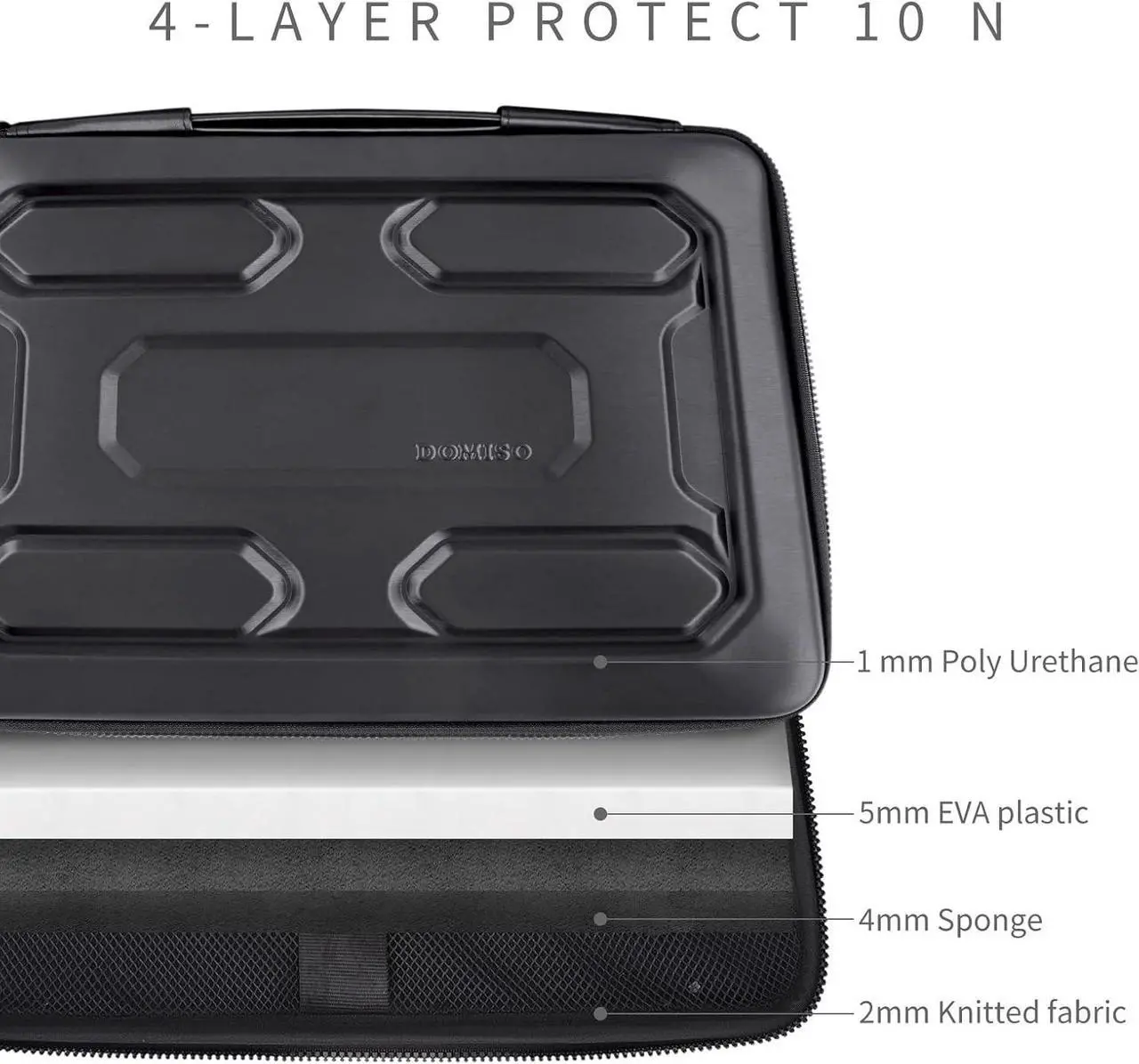 Alt view image 5 of 7 - 17-Inch Laptop Hard Shell - ABS Equipment Case: Protective, Waterproof, Lightweight Computer Carrying Case for Travel, Gaming, and More - Adaptable for Various Needs - Black