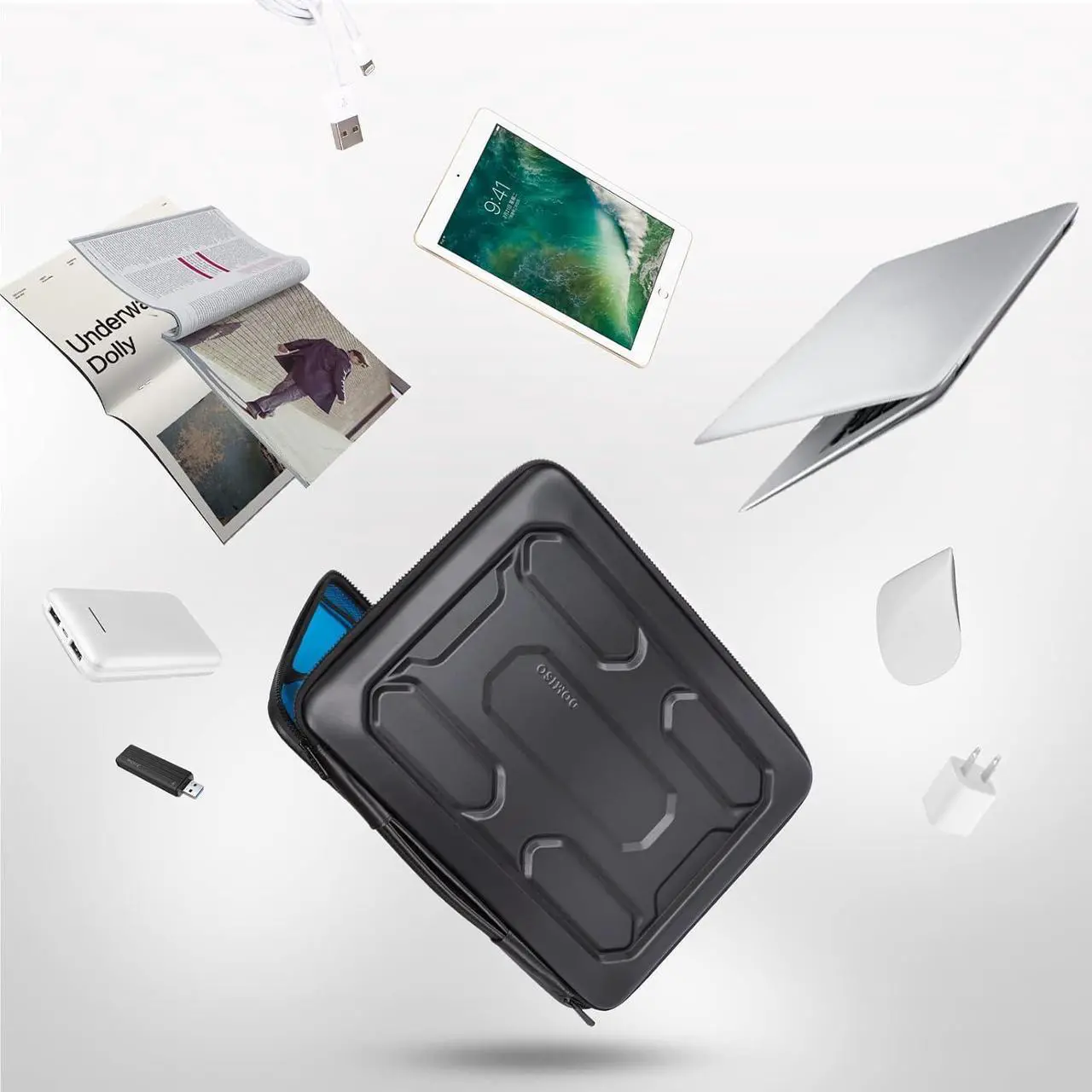 Alt view image 6 of 7 - 17-Inch Laptop Hard Shell - ABS Equipment Case: Protective, Waterproof, Lightweight Computer Carrying Case for Travel, Gaming, and More - Adaptable for Various Needs - Black