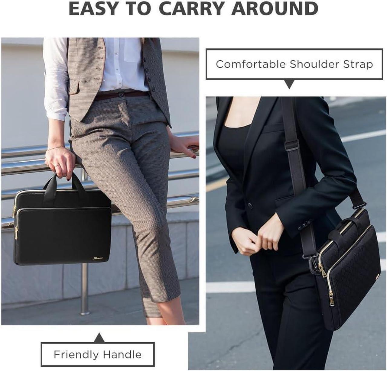 Alt view image 6 of 6 - Laptop Sleeve Case 17 Inch Computer Shoulder Bag for for LG gram 17/17.3" MSI 17/Dell G7/17 Lenovo IdeaPad 3i Gen7/17.3" HP ProBook 470/Lenovo Ideapad 700,Black