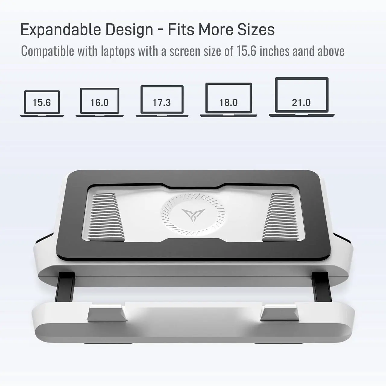 Alt view image 6 of 7 - Flydigi Laptop Cooling Pad, Wind-Pressure Closed-Loop Turbo-Fan for 15.6-21 Inch, Adjustable Speed, Dual Noise Reduction, Intelligent Temperature Control, 4-Angle Adjustable