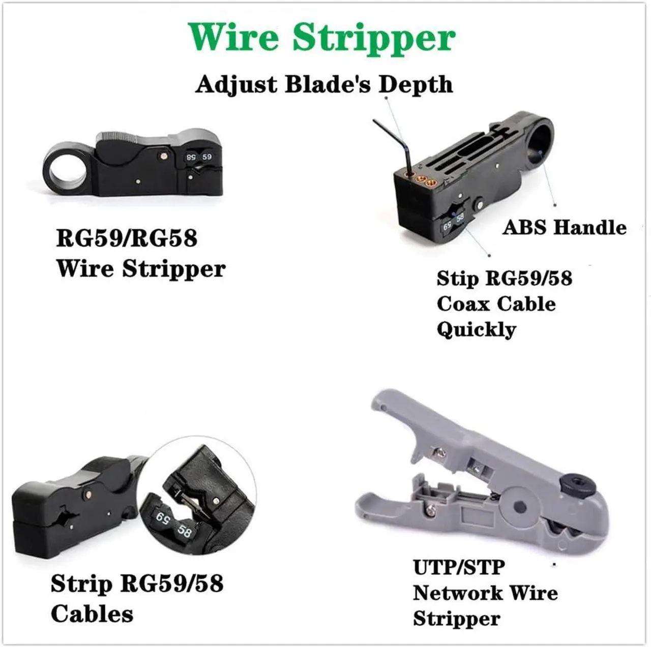 Alt view image 4 of 7 - Network Tool Kit for Cat5 Cat5e Cat6, 11 in 1 Portable Ethernet Cable Crimper Kit with a Ethernet Crimping Tool, 8p8c 6p6c Connectors rj45 rj11 Cat5 Cat6 Cable Tester, 110 Punch Down Tool