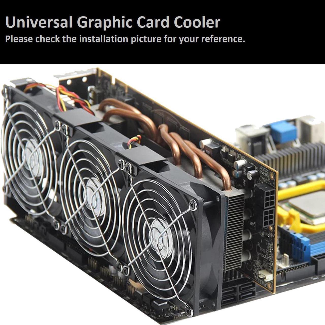 Alt view image 4 of 7 - GPU Fan Cooler PCI Slot Triple 92mm 90mm Graphic Card Fans for Video Card VGA Cooler Fans Compatible with Tesla K80 R9 280 GTX 580 Nvidia GTX 970 RX570 r9 390x EVGA RTX 1080ti 2070 2080Ti