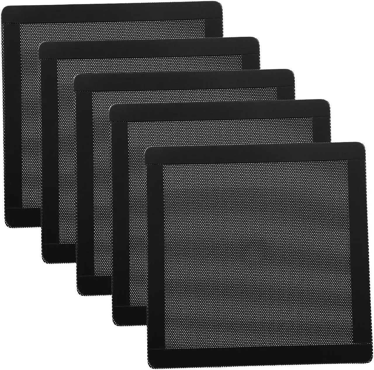 Main image of 120mm Fan Dust Filter Mesh 4.72inch Magnetic Frame PVC PC Computer Case Fan Dust Mesh Cover Grills Black 5-Pack