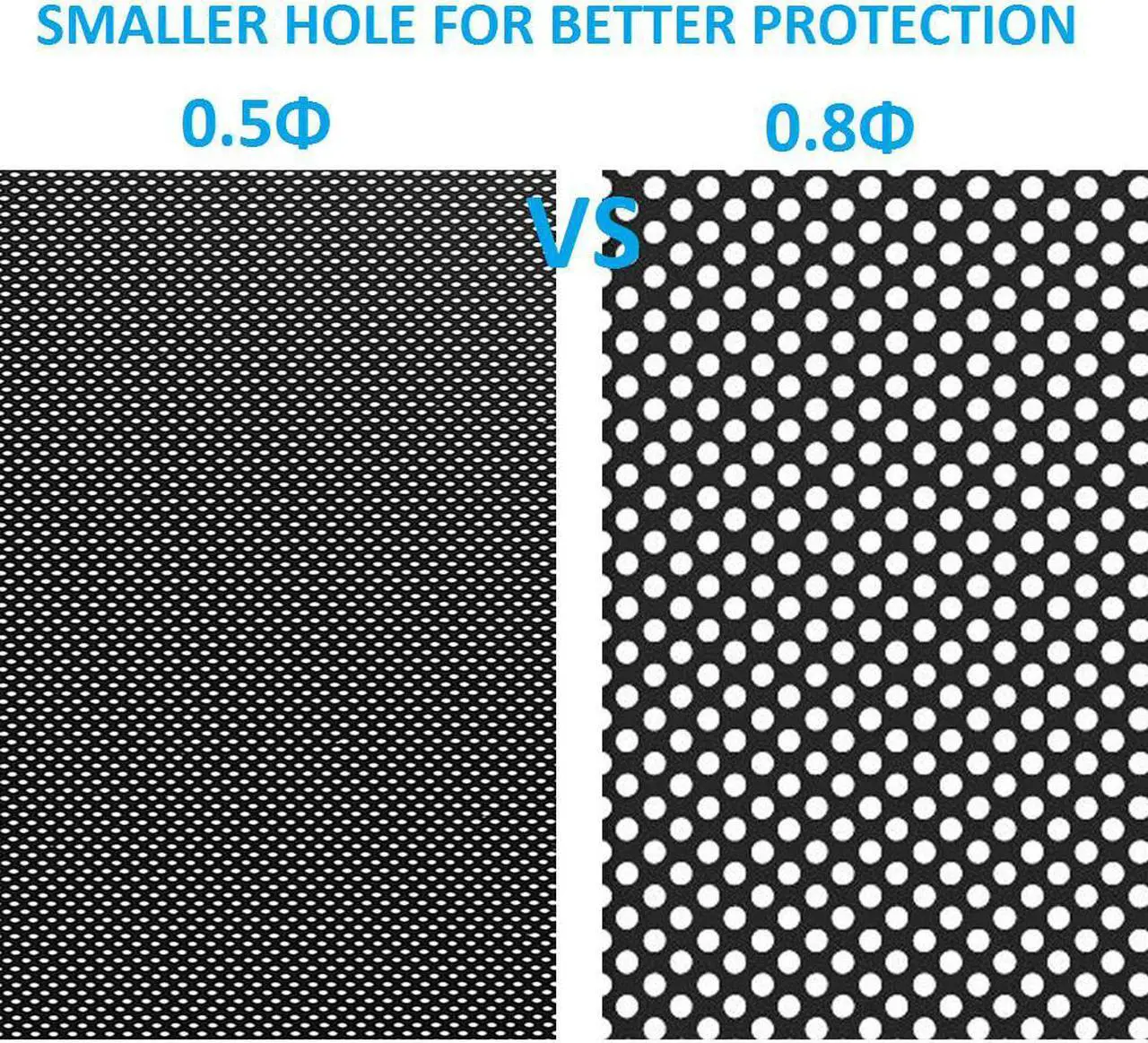Alt view image 4 of 7 - 120mm Fan Dust Filter Mesh 4.72inch Magnetic Frame PVC PC Computer Case Fan Dust Mesh Cover Grills Black 5-Pack