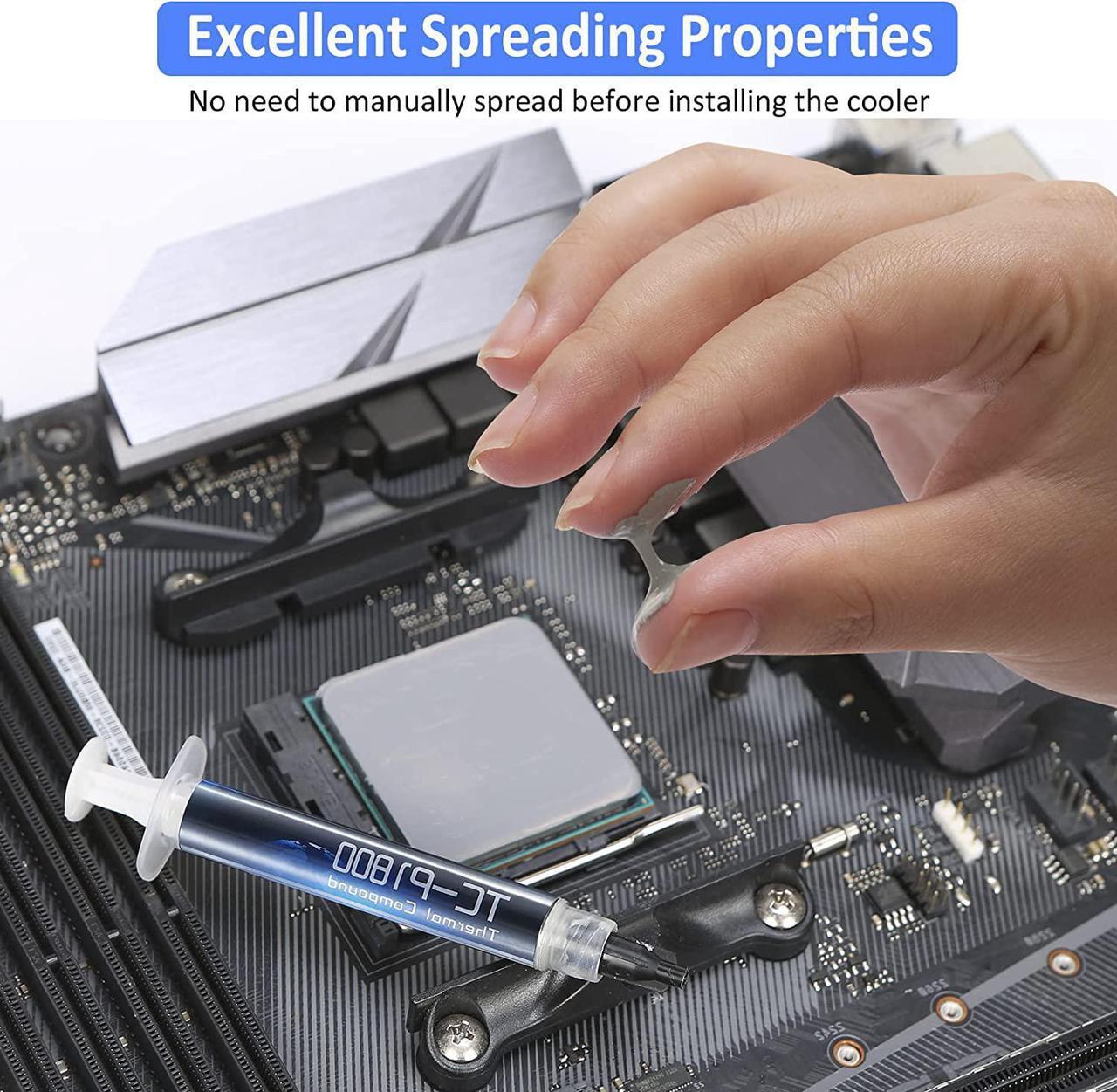 Alt view image 4 of 7 - PANO-MOUNTS 3g Thermal Paste (18W/m·K) - High-Performance CPU/GPU Thermal Grease Compound for PC, Laptop, PS5, Graphics Cards - Heat Sink Compound & Thermal Paste for Processors