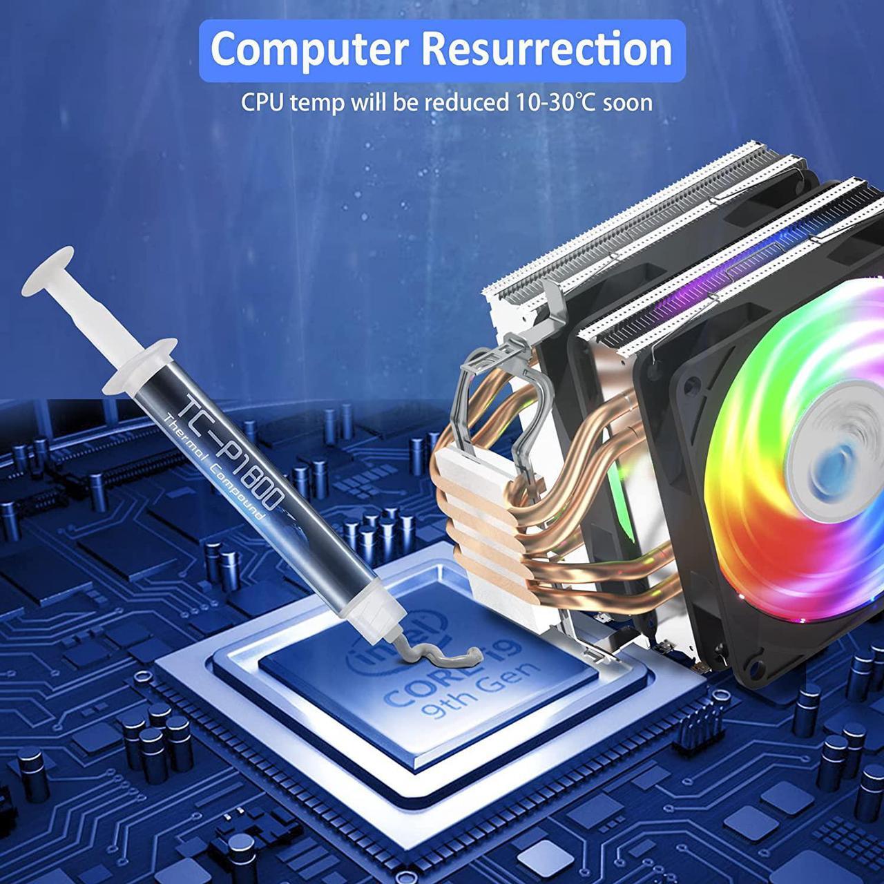 Alt view image 6 of 7 - PANO-MOUNTS 3g Thermal Paste (18W/m·K) - High-Performance CPU/GPU Thermal Grease Compound for PC, Laptop, PS5, Graphics Cards - Heat Sink Compound & Thermal Paste for Processors