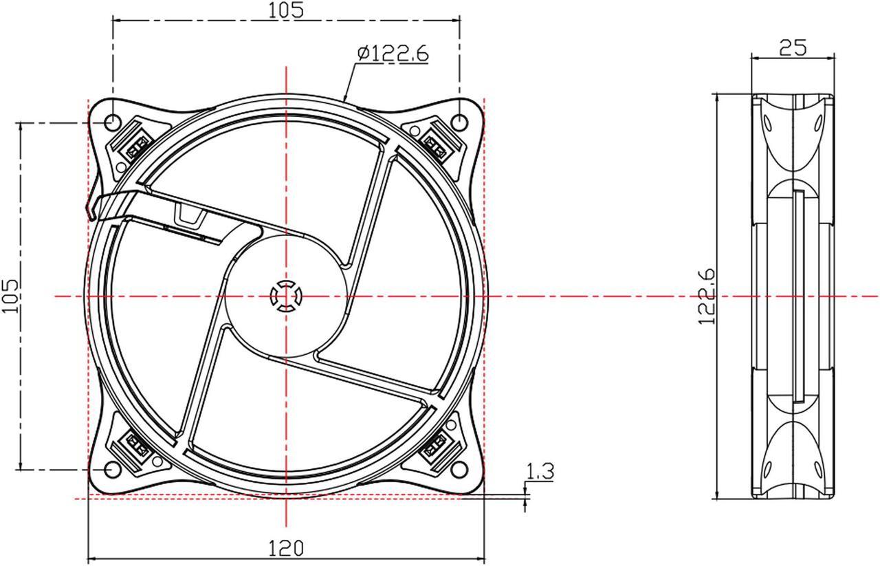 Alt view image 8 of 7 - 120mm RGB Computer PC Case Fan Quiet Auto Changing 12V 120mm LED RGB Gaming PC Computer CPU Case Fan for for DIY Mining Rig Frame Project 3-Pack