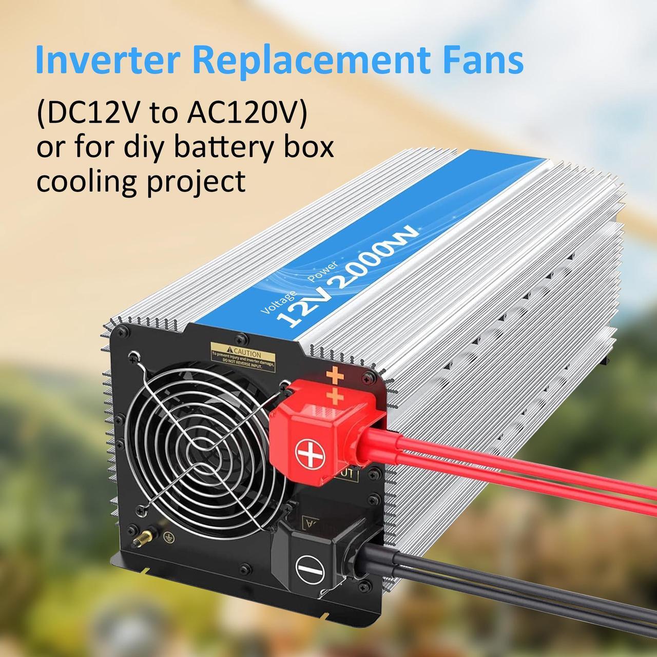 Alt view image 7 of 7 - 80mm 12V DC  Computer Fan 3.15 inch 2 Pin XH 2.54 8025 High Performance Power Supply Cooling Fan 3000RPM 2-Pack