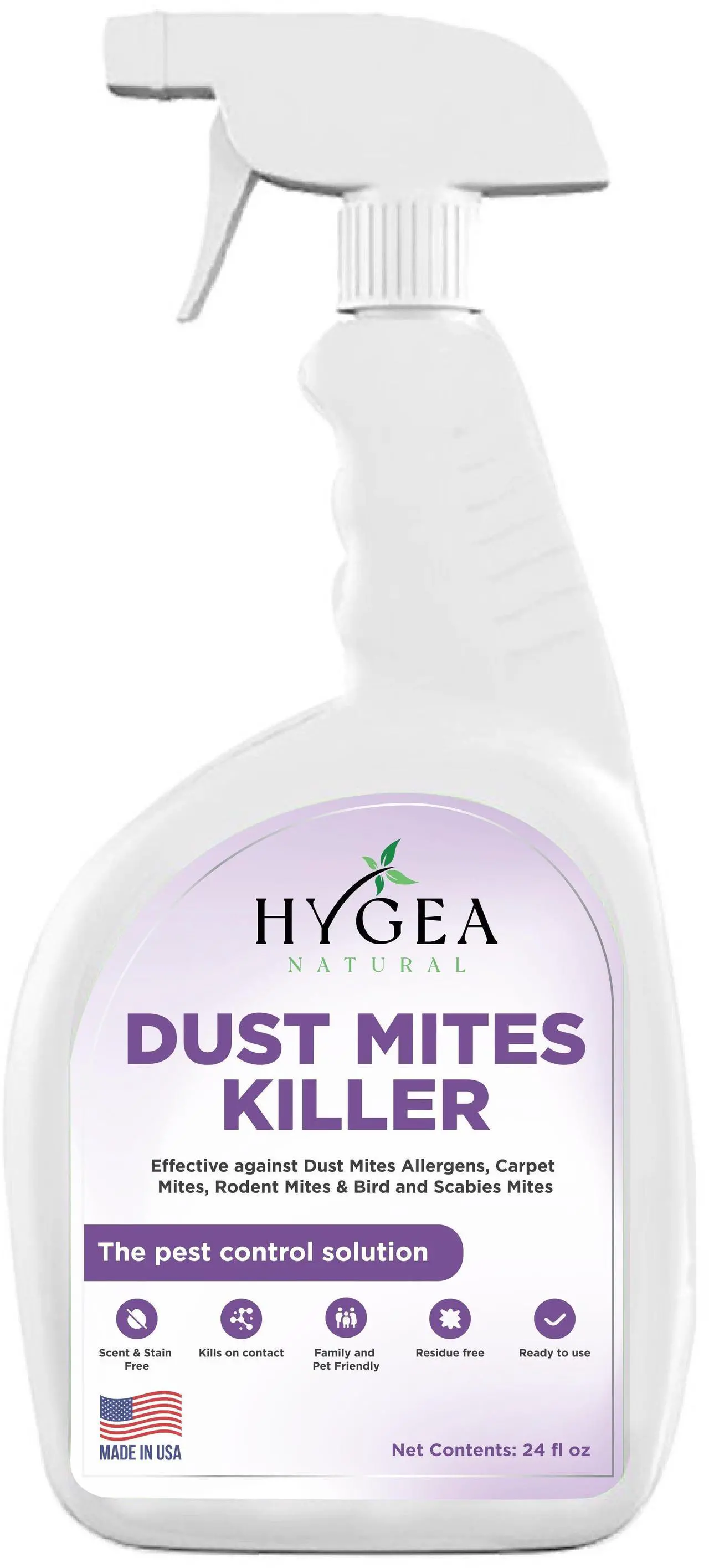 Alt view image 2 of 7 - Dust Mite Spray - Kills Dust Mites, Carpet Mites, Rodent Mites, Bird & Scabies Mites - Pet & Child Friendly - Eco-Friendly - 24oz (unscented)