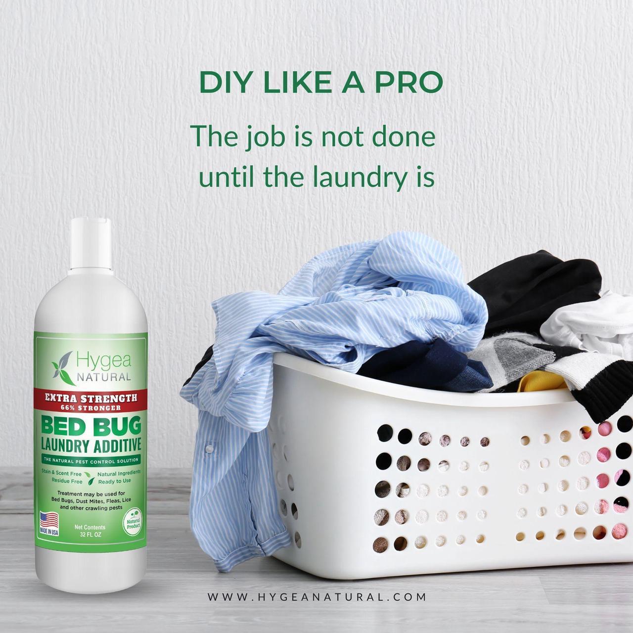 Alt view image 5 of 6 - Bed Bugs and Mites Extra Strength Laundry Additive by Hygea Natural - Odorless, Non Toxic, Safe for children and pets- use on all laundry safe items