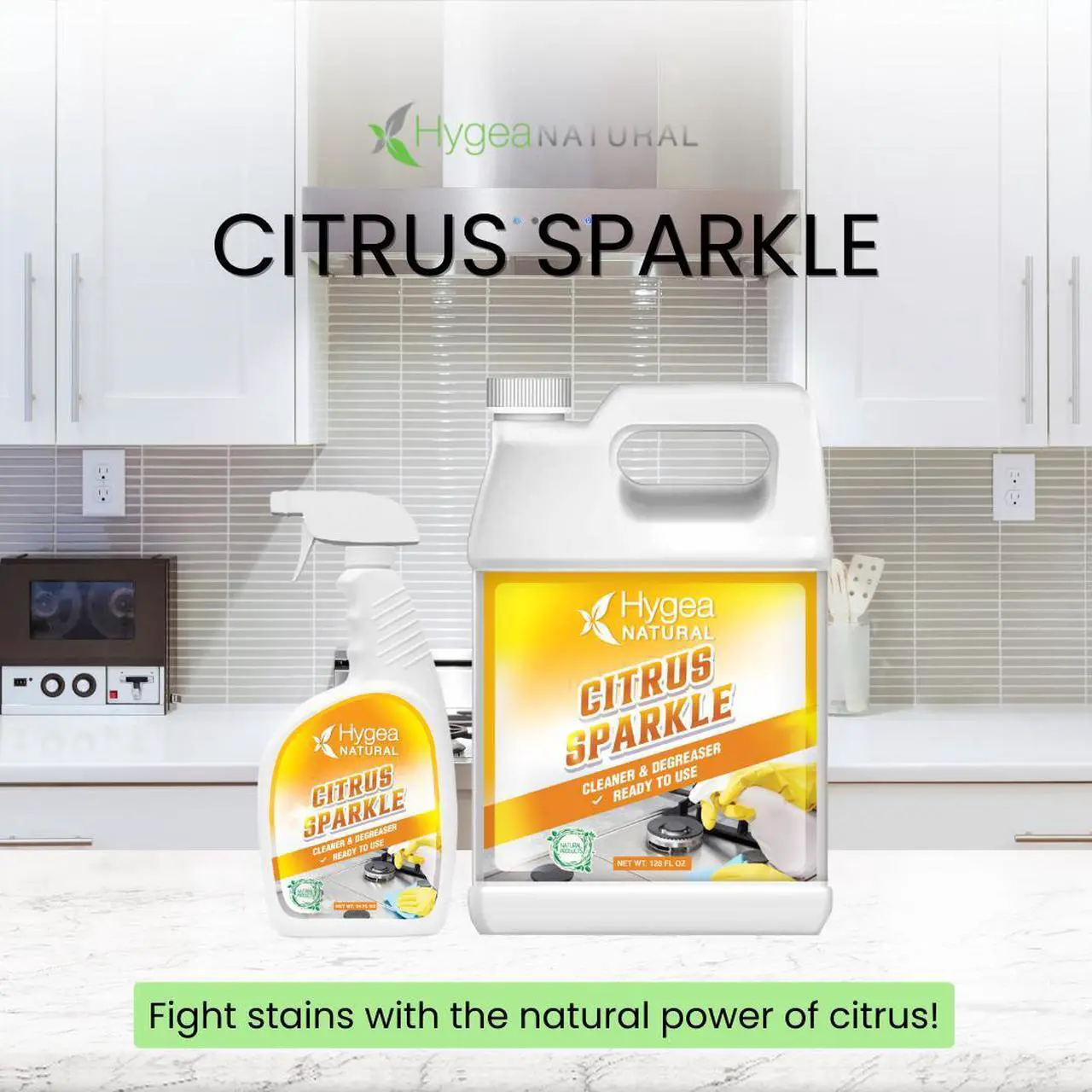 Alt view image 3 of 5 - Citrus Sparkle Non-Toxic Citrus Orange Heavy Duty Degreaser & All Purpose Cleaner by Hygea Natural- Pure Citrus Extracts & Natural D-limonene- Removes Grease, Dirt, Grime and More- 24oz Spray