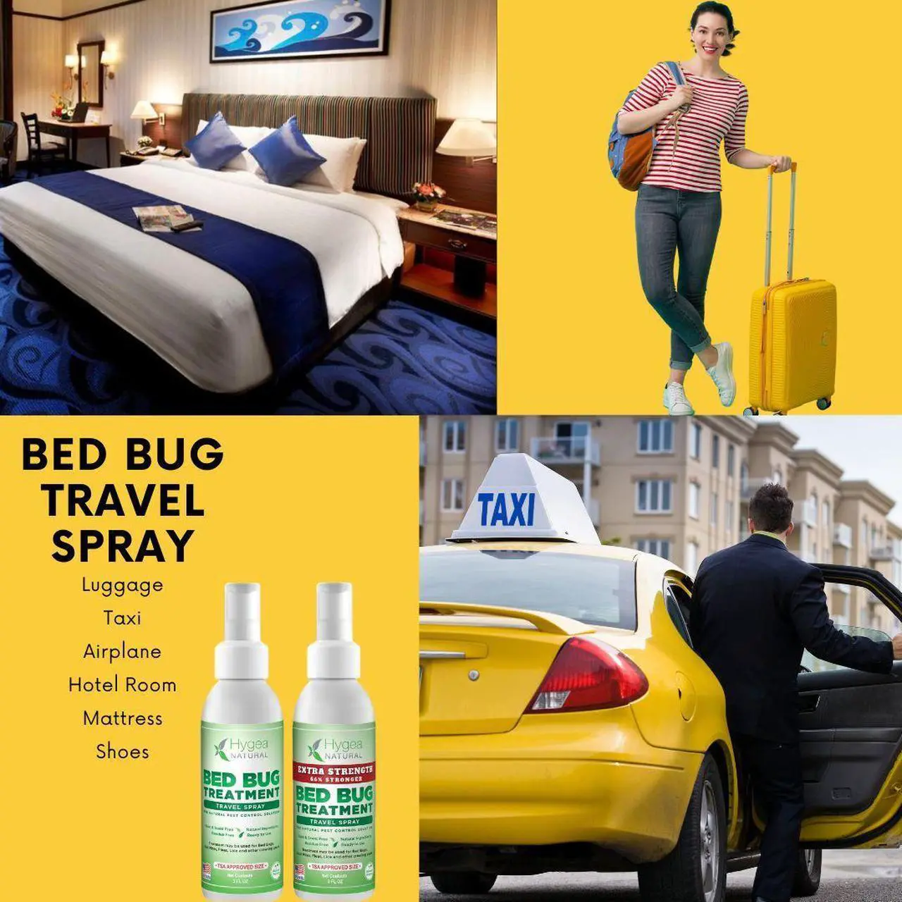 Alt view image 5 of 6 - Hygea Natural Bed Bug Treatment Travel Spray - TSA Approved Size - For Hotels, Suitcase, Backpacks - Fast Acting Protection - Children & Pet Safe - Non Toxic & Odorless - (3 oz) (3 Pack)