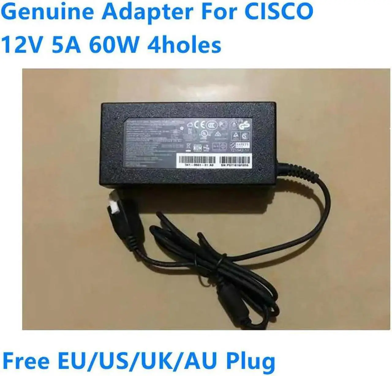 Main image of OIAGLH 12V 5A 60W 4holes FA060LS1-01 Power Supply AC Adapter For 5506 ASA-5506X ASA5506-PWR-AC FLEXTRONICS Charger