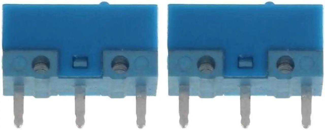 Alt view image 3 of 5 - 2Pcs HUANO-Blue Dot Blue Shell 0.74N Mouse Micro Switch Gold Alloy Contacts 50 Millions Lifetime