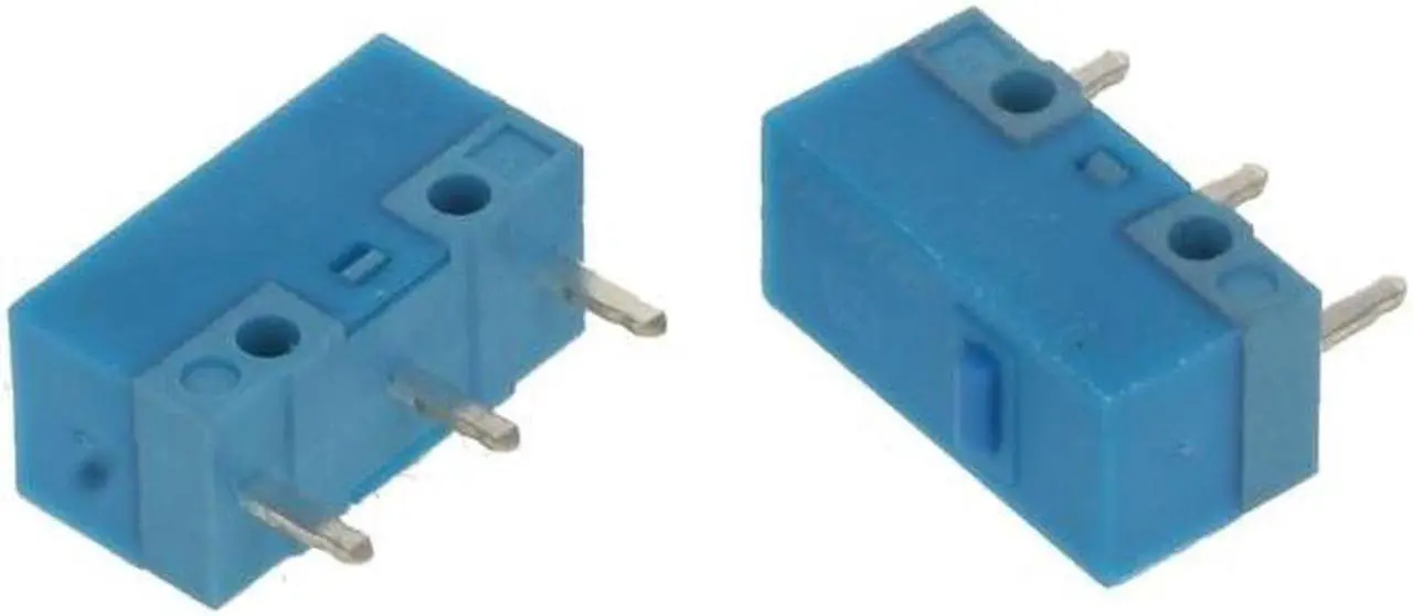 Alt view image 2 of 5 - 2Pcs HUANO-Blue Dot Blue Shell 0.74N Mouse Micro Switch Gold Alloy Contacts 50 Millions Lifetime