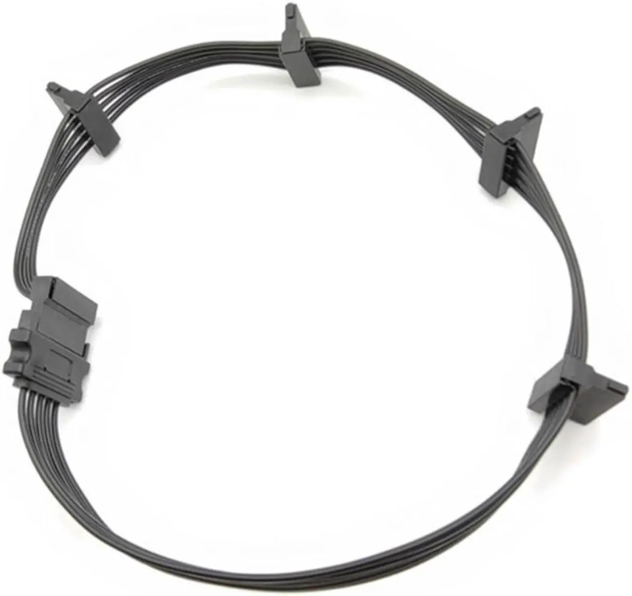 Alt view image 3 of 4 - 15Pin SATA Power Supply Splitter Cable Hard Drive 1 Male to 5 Female Extension Power Cord for DIY PC Sever