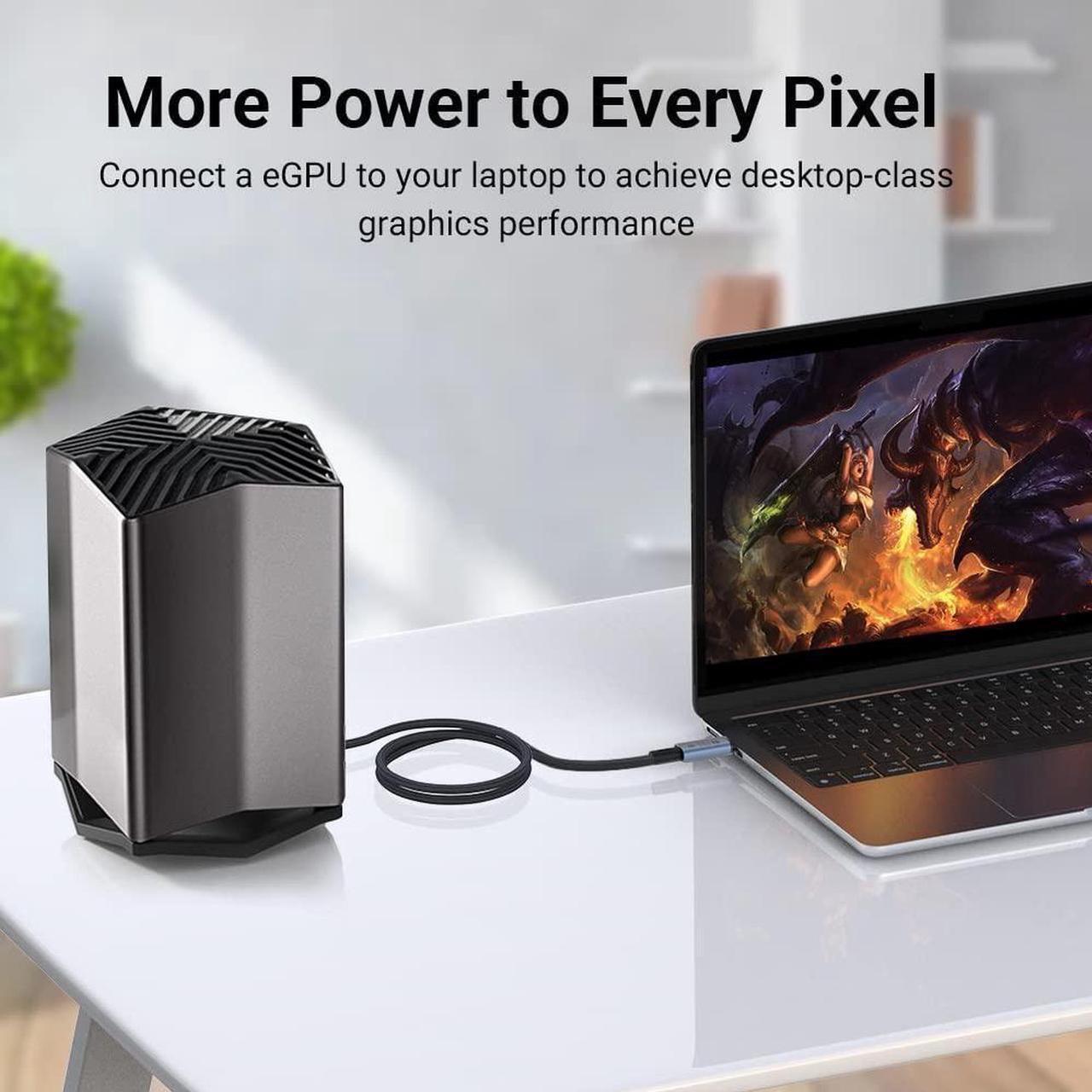Alt view image 3 of 7 - USB 4 Cable, USB C to USB C Cable 1.64ft, 8K HD Display, 40 Gbps Data Transfer, 240W USB C Charging Cable for Thunderbolt 3/4 Cable, MacBook Pro, Type-C Laptop, Hub, Docking, and More.