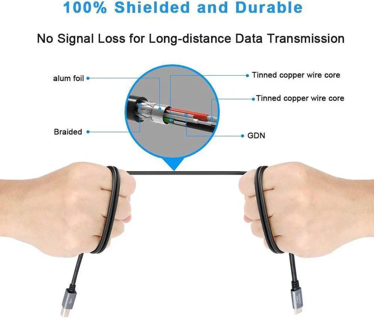 Alt view image 2 of 7 - Printer Cable USB C to B 15FT  USB B to C Printer Cable Scanner Cable for HP Canon Brother Samsung MIDI Cable for Yamaha Casio Digital Piano MIDI Controller Electric Keyboard 4.5M Black