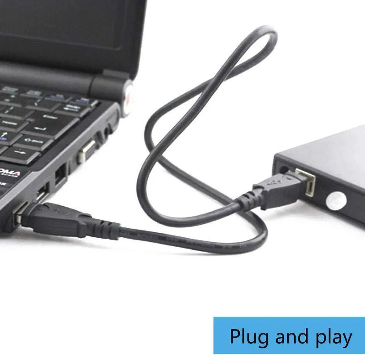 Alt view image 3 of 7 - External CD DVD Drive, USB 2.0 Portable CD/DVD /-RW Drive/DVD Optical Drive CD Player for Laptop Slim CD ROM Rewriter Burner Compatible with Mac Laptop Desktop PC Windows Linux OS(Black)