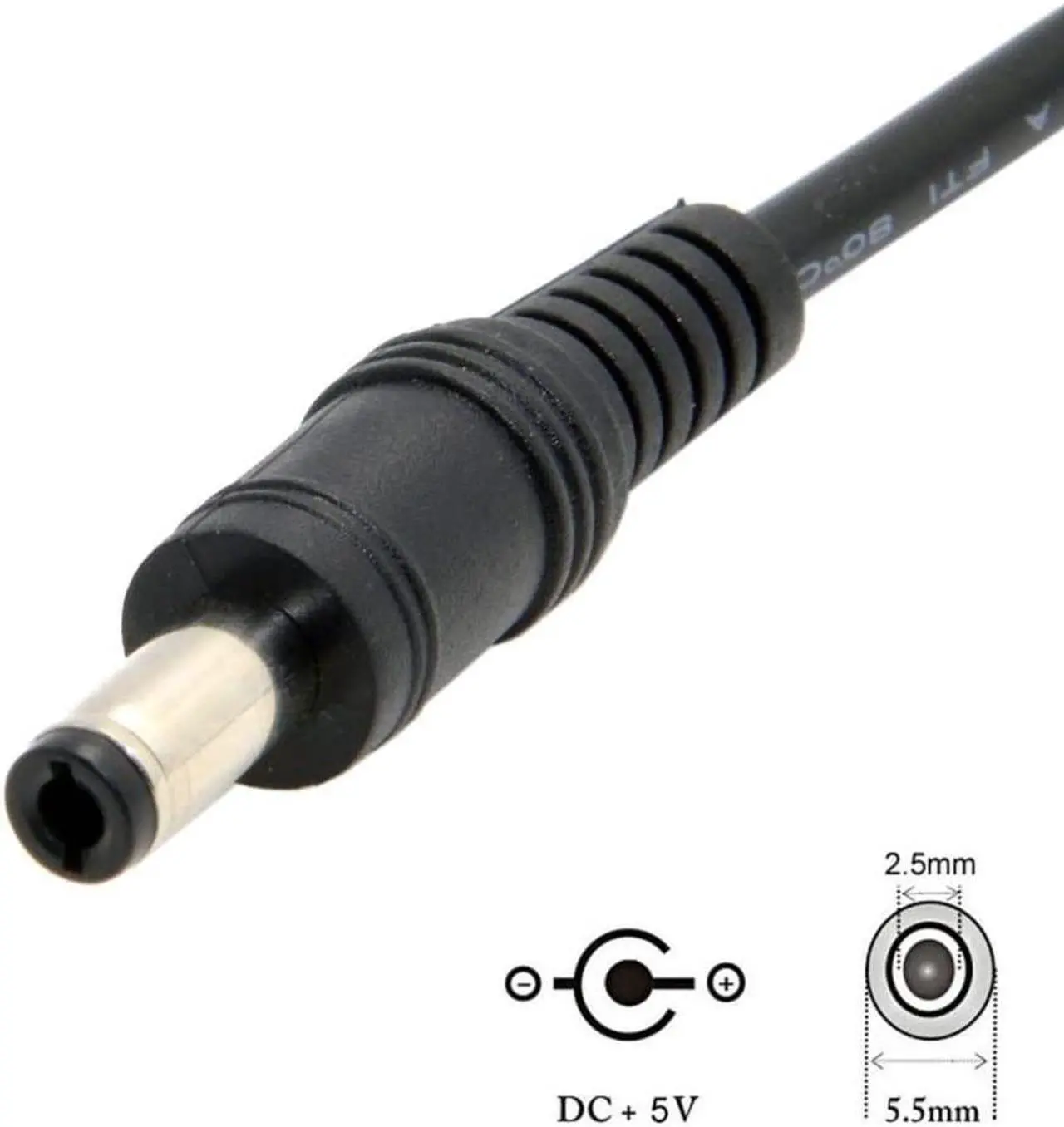 Alt view image 6 of 7 - USB 3.1 Type C USB-C to DC 5.5 2.5mm DC 5V Power Plug Extension Charge Cable for New MAC 20cm
