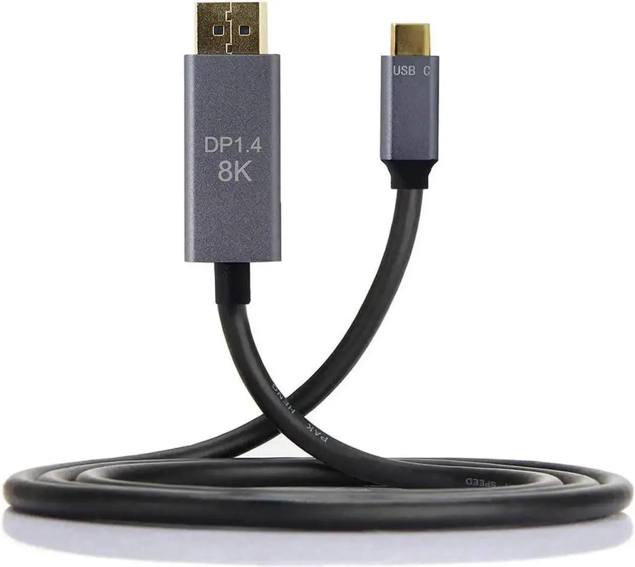 Alt view image 3 of 6 - USB 3.1 Type C USB-C to DisplayPort 1.4 DP 8K 30hz UHD HDTV Cable 2m for Laptop