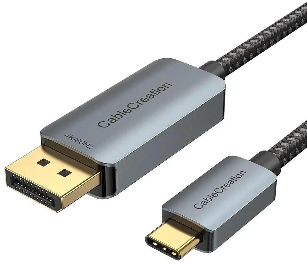 Alt view image 2 of 7 - USB C to DisplayPort 1.2 Cable 6FT [4K@60Hz, 2K@165Hz, 2K@144Hz] USB Type C to DP Cord Thunderbolt 3/4 Compatible for iPhone 16 15 Pro Max MacBook Pro/Air iMac iPad XPS Galaxy, Aluminum