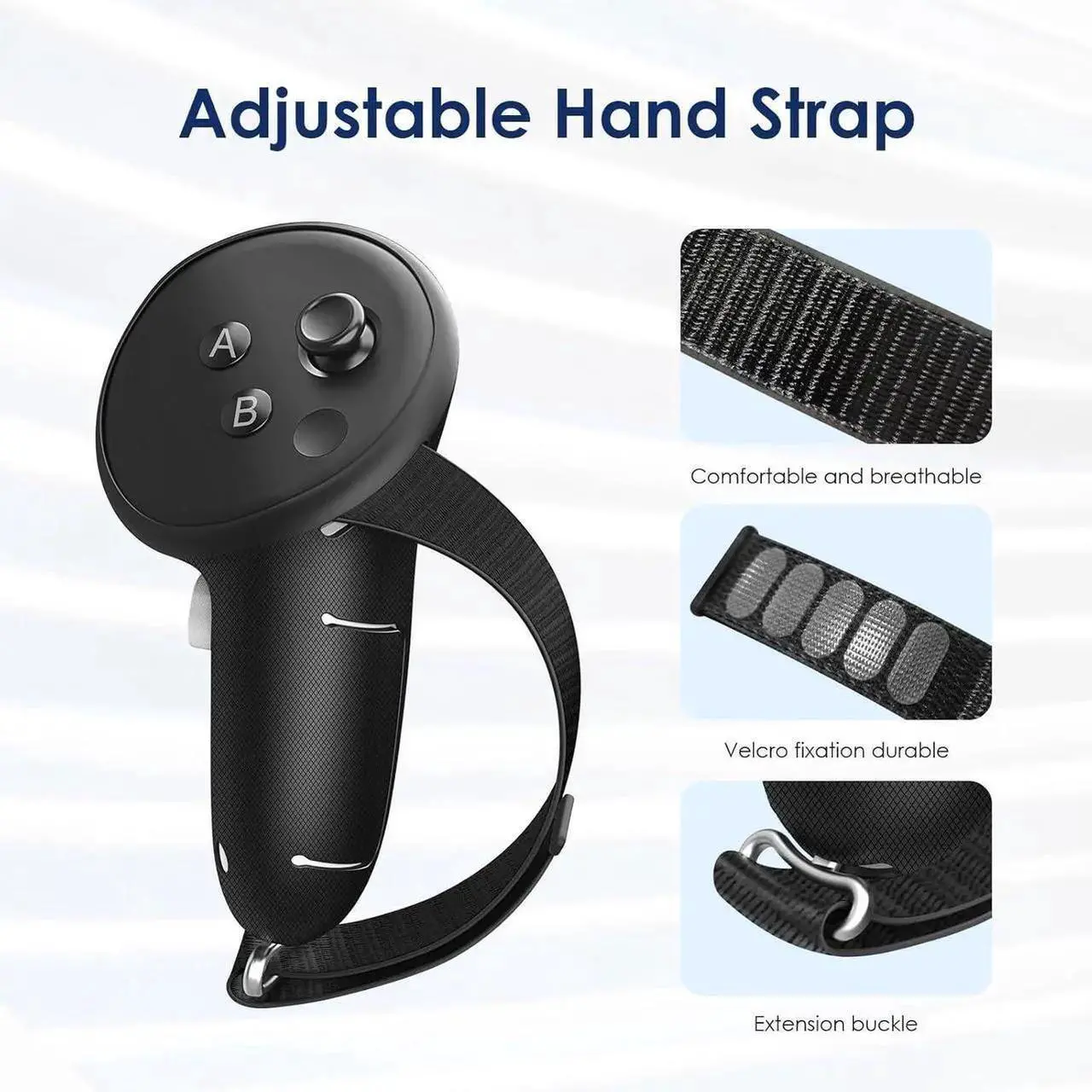 Alt view image 4 of 7 - VR Controller Grips Compatible with Oculus/Meta Quest 3S / Quest 3 Accessories, Non-Slip Handle Cover Hand Strap with Battery Opening Cover (Not for Charging Dock)