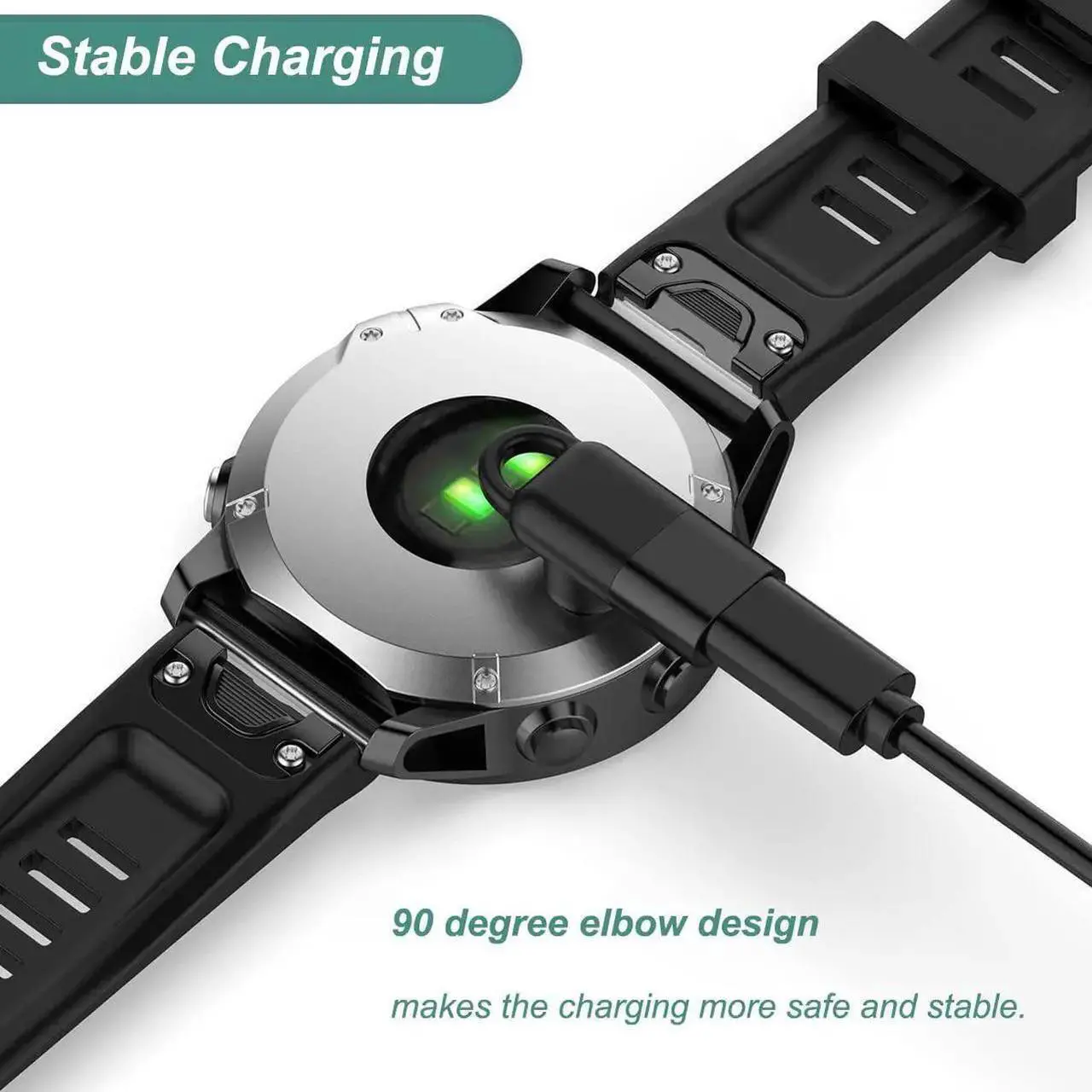 Alt view image 3 of 6 - USB C Charger Adapter for Garmin Watch Fenix 8 7X 7S 7 Pro, Forerunner 965 955 945 935 745 265 255 245 165 55 45, Approach S10 S12 S40 S42 S60 S62 S70, Vivoacitve 3 4 5, Instinct, Venu 2 2S 3