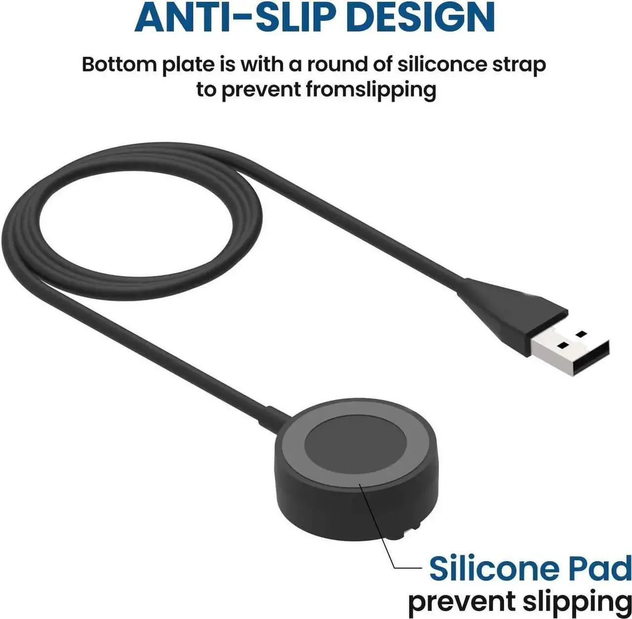 Alt view image 5 of 6 - 2-Pack Charger Compatible with Garmin Approach S62 S42 S40 S12 S10 S50 S60 S70, Fenix 8 7 6 5, Vivoacive 5 4 3, Venu 3 2 Charger Dock, Replacement Portable Charging Dock Station + USB Cable
