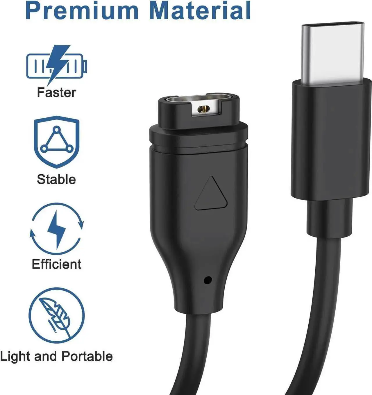 Alt view image 7 of 7 - 2 Packs USB C Charger Compatible with Garmin Watch Charger, Charging Cable for Garmin Watch Fenix 8 7 7S 7X 6 6S 6X 5 5S Plus, Forerunner 245 945,Instinct,Vivoactive 4 4S 3,Venu,3.3FT/1M