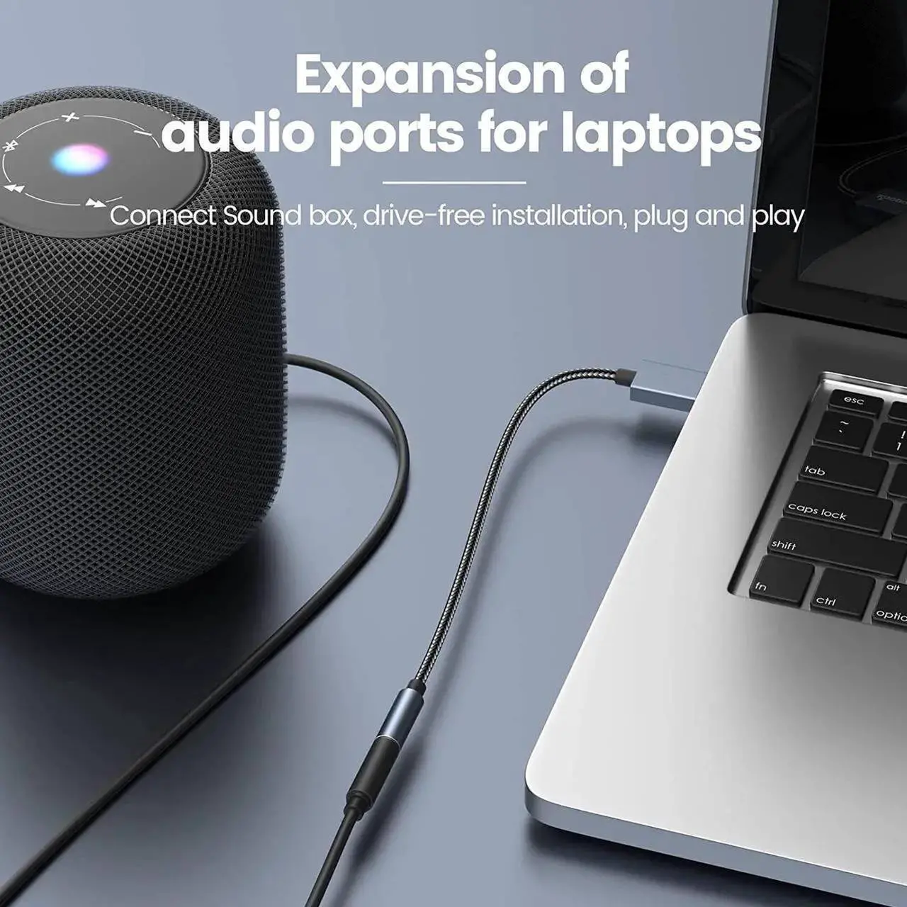 Alt view image 5 of 7 - USB to 3.5mm Jack Audio Adapter, 2 in1 External USB Sound Card, 3.5mm Aux to USB to Audio Jack Sound Adapter Support CTIA OMTP Headphone TRRS Jack for PC Windows 10 PS4 Laptop Mac, 24Bit 96Khz