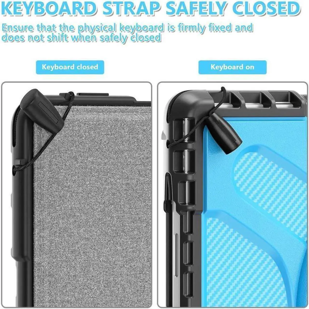 Alt view image 6 of 7 - for Microsoft Surface Pro 11 Pro 10 Pro 9 Case 13 inch Rugged Protective Case for Surface Pro 11 10 9 with Rotating Stand & Hand Strap Pen Holder Compatible with Type Cover Keyboard + Stylus