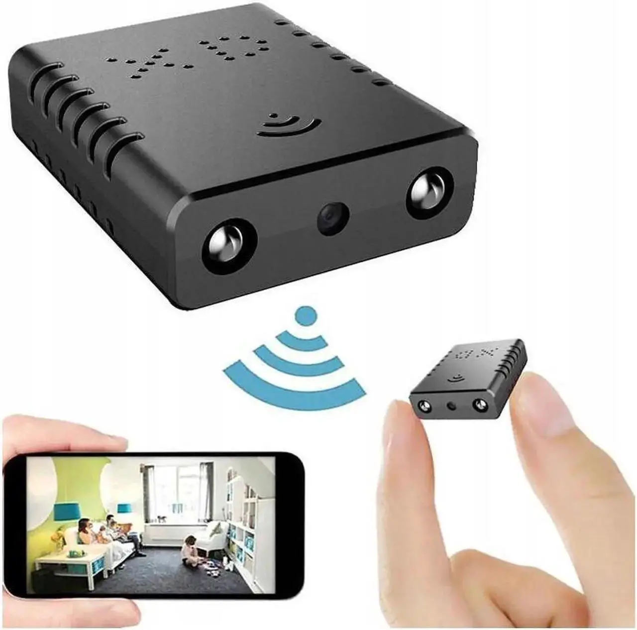 Main image of Smalle Stand WiFi Spy Hidden Camera Mini Wireless Camera HD Indoor Home Smalle Stand Spy Nanny Cam Security Cameras with Motion Detector/Night Vision/Cloud Storage