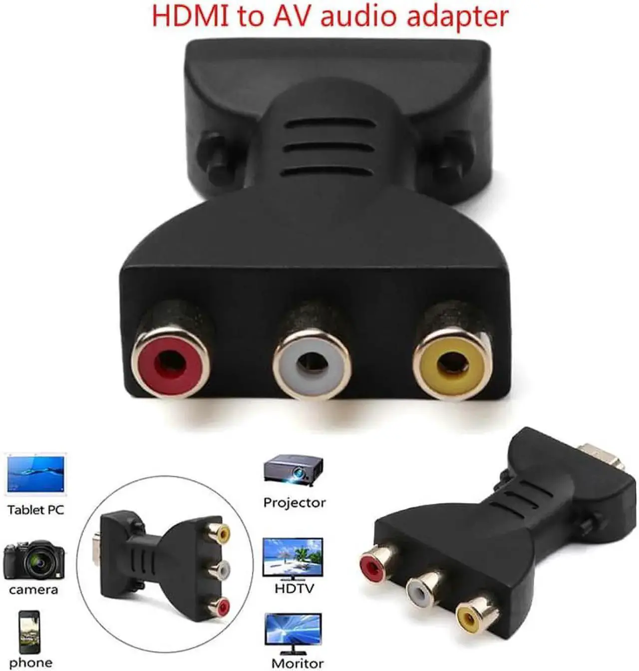 Main image of 1Pcs AV Digital Signal HDMI To 3 RCA Audio Adapter Component Converter Video Hdmi Splitter Hdmi To AV Connector Hdmi Cable