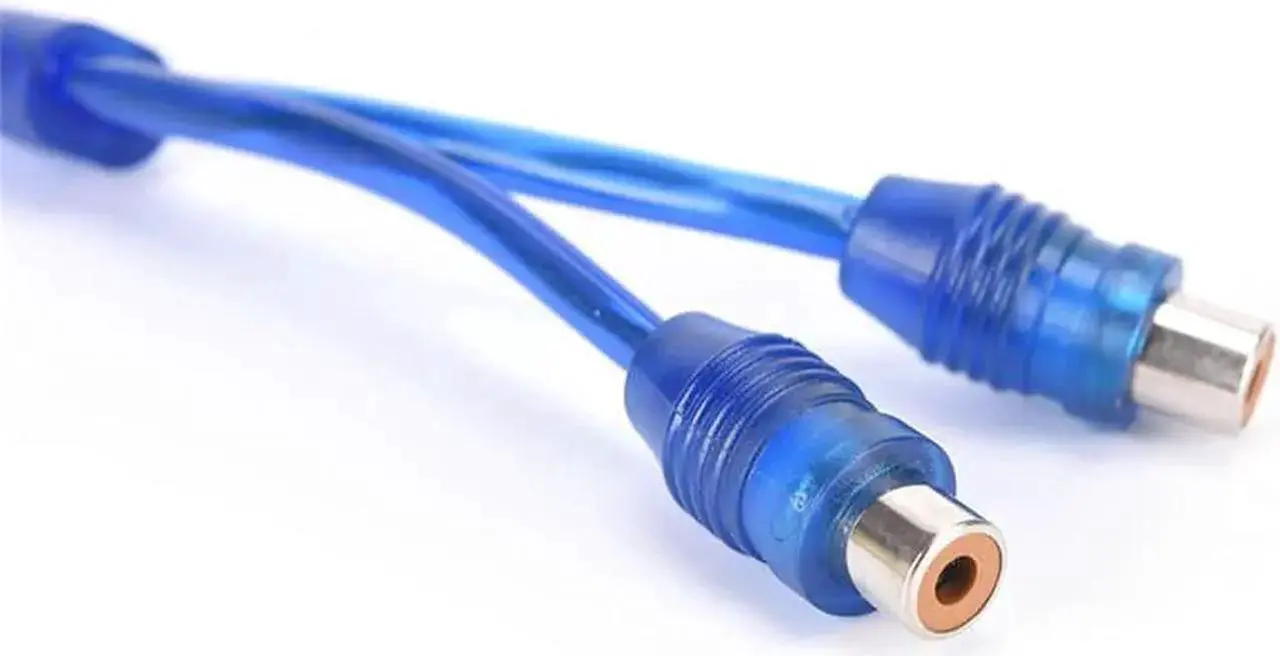 Alt view image 4 of 4 - 1Pcs Fashion 1 Male to 2 Female Splitter Cable Rca Audio Cable "Y" Adapter Splitter 1 Male To 2 Female Audio Line Plug