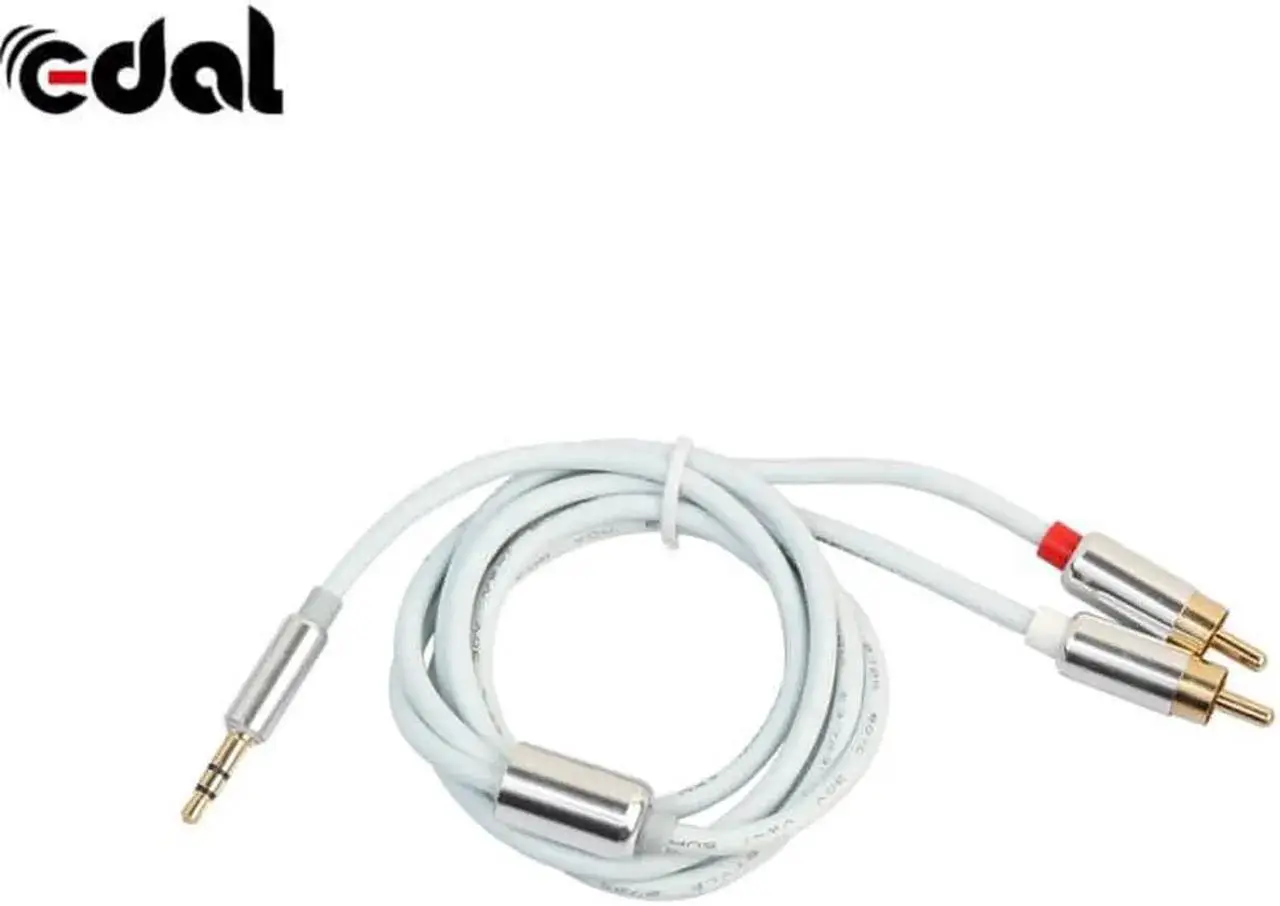 Alt view image 4 of 6 - 1Pcs 3.5mm Stereo Male to Male 2 RCA Adapter Speaker Cable Jack to 2 RCA Audio Cable AUX Splitter