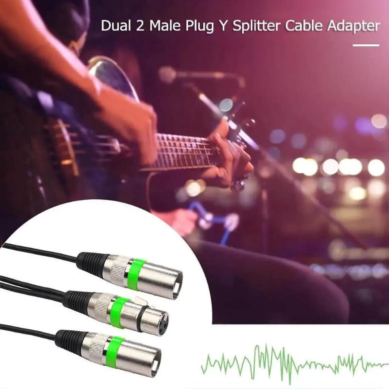 Alt view image 3 of 6 - 1Pcs 30cm 3Pin XLR Jack Female to 2 Male Plug Y Splitter Cable Adapter Audio Extension Cable For Amplifier Mixer Microphone