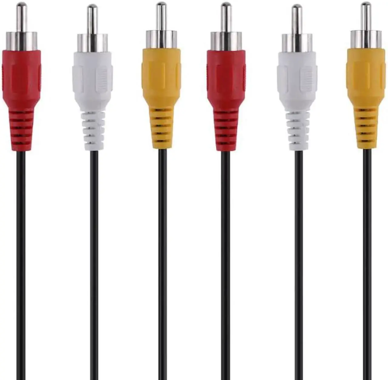Alt view image 5 of 6 - 1Pcs 25cm 3 RCA Female to 6 RCA Male Plug Audio Video Adapter Cable AV Adapter Splitter Cables Cord Wire Line for TV DVD