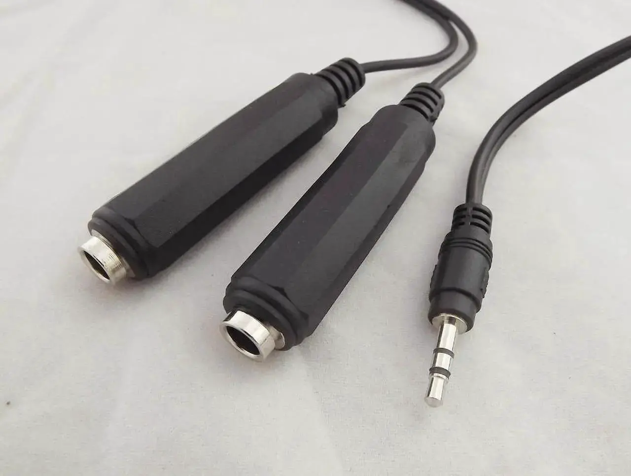 Alt view image 3 of 5 - 1Pcs 3.5mm Male Plug Stereo To Dual 6.35mm Female Audio Splitter Adapter Cable 20cm