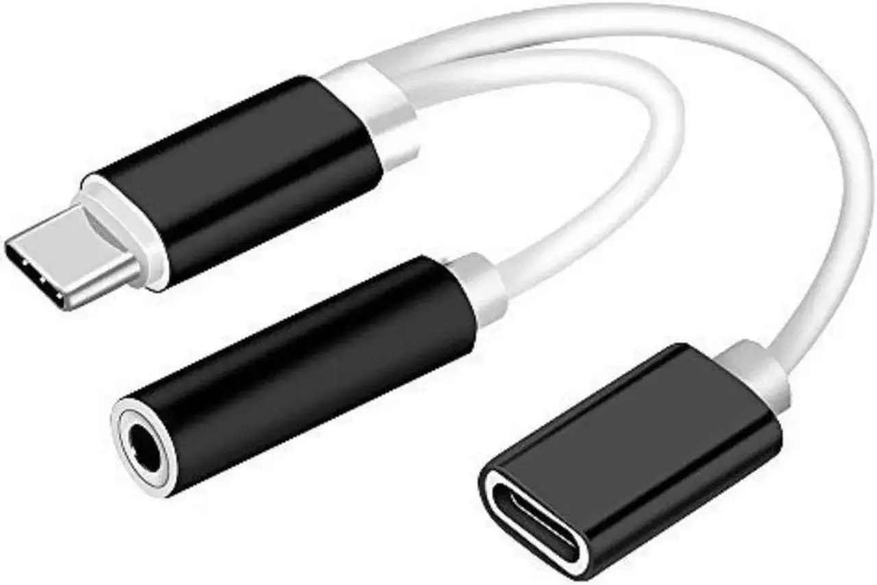 Alt view image 2 of 6 - 1Pcs For Samsung S8 2 in 1 USB Type C To 3.5mm Jack AUX Audio Splitter Converter Adapter Charge Cable