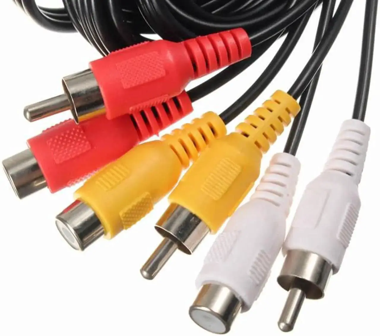 Alt view image 3 of 5 - 1Pcs 5M 3 RCA Male To Female Plug Adapter AUX Cables DVD Audio Video AV Splitter Converter Extension Cable Wire Cord