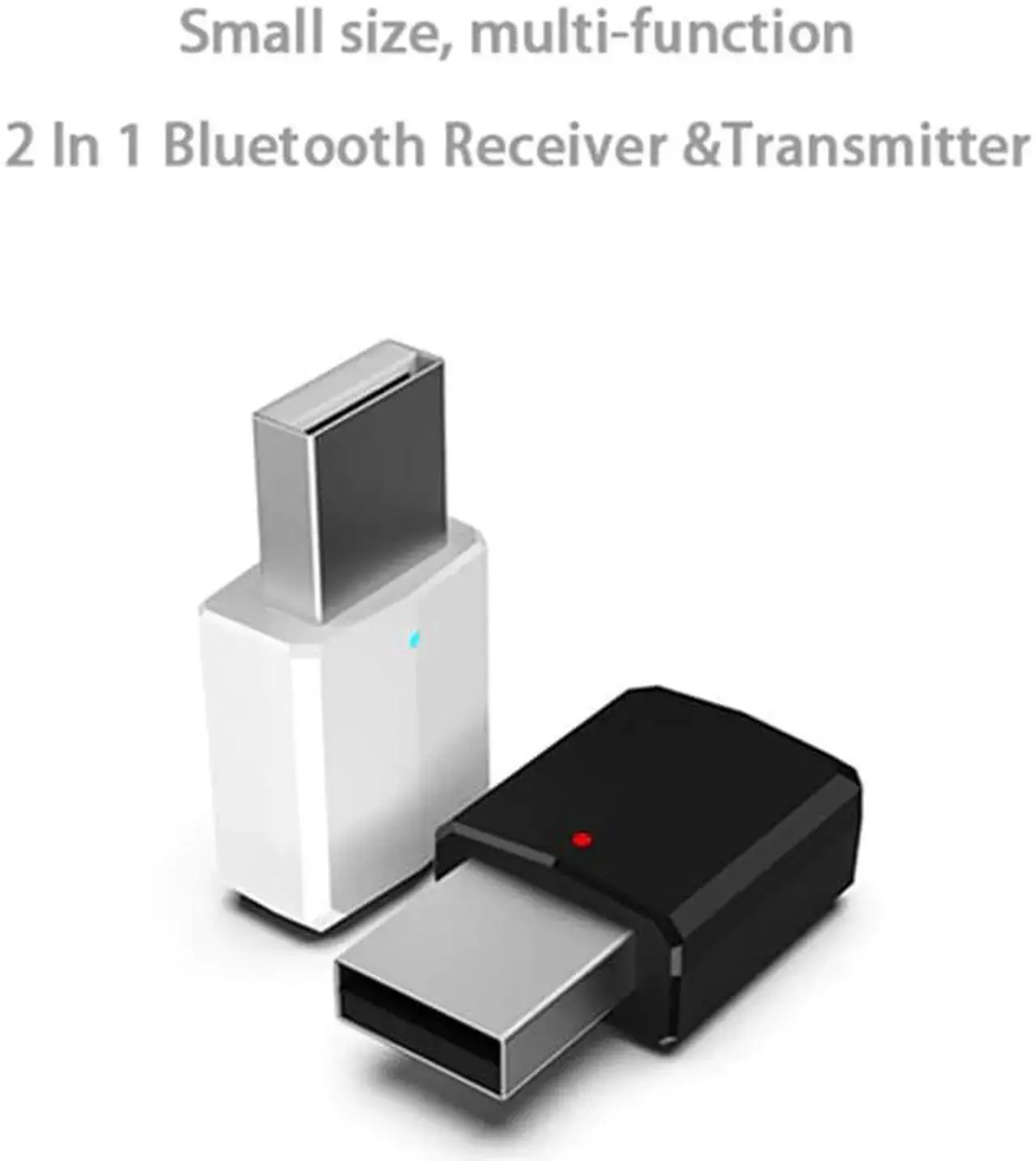 Alt view image 3 of 4 - 5.0 RX TX 2 in 1 Transmitter Receiver Wireless Adapter A2DP USB 3.5mm Jack Car AUX Audio Music for TV PC Headphone
