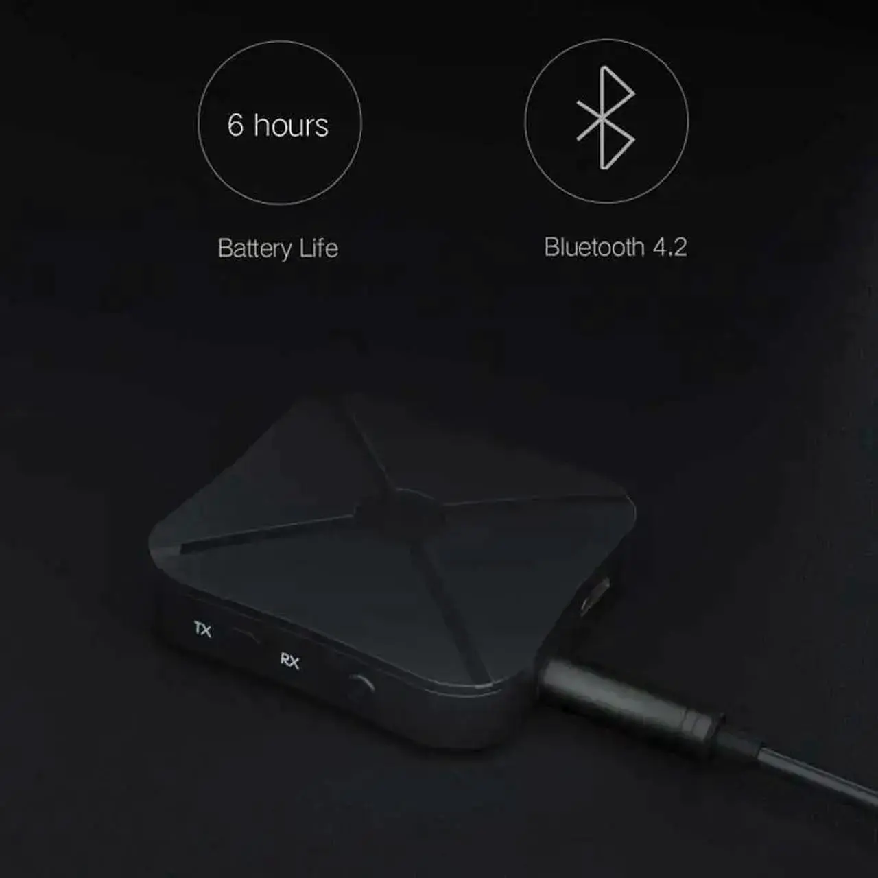 Alt view image 4 of 5 - 2 IN 1 Wireless Bluetooth 4.2 Audio Receiver Transmitter for TV 3.5mm AUX Bluetooth Adapter For Headphone Home TV MP3 PC A2