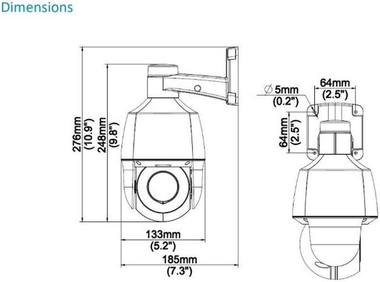 Alt view image 3 of 6 - Uniview IPC6312LR-AX4-VG 2MP Smart IR WDR 3D-DNR Outdoor Network Ultra 265 PoE PTZ Dome Camera with 2.8 up to 12mm,Automatic Focusing and Motorized Zoom Lens,